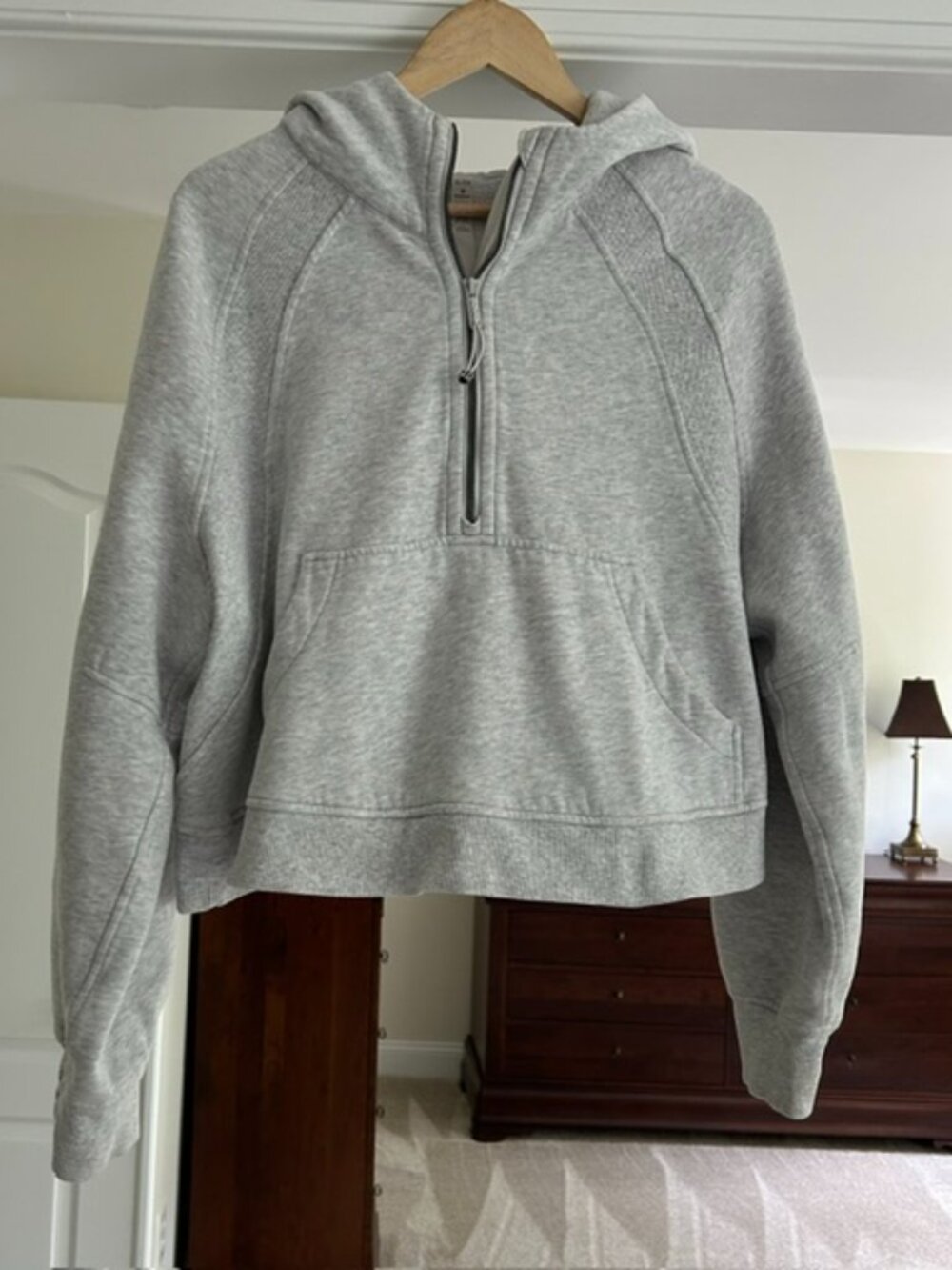 Lululemon Scuba Oversized Half-Zip Hoodie Heathered Light Gray | XL/XXL |